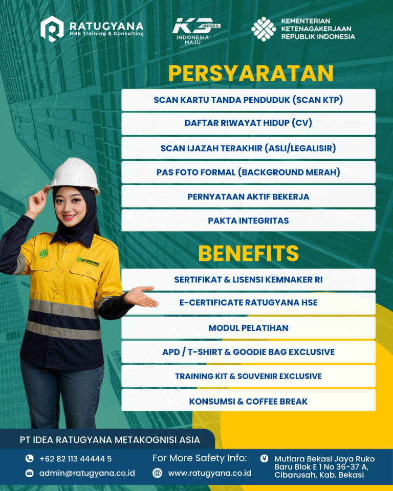 Syarat-Benefit Pelatihan Ratugyana HSE